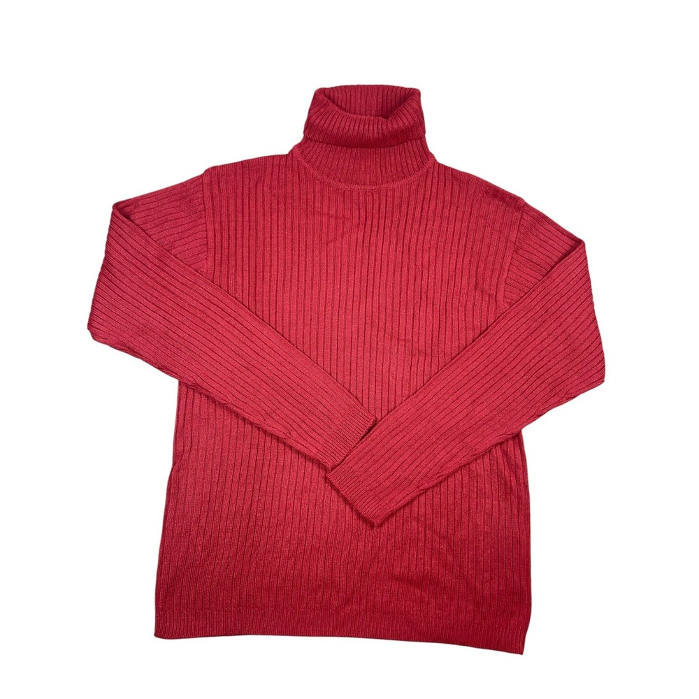 Denver Hayes Pullover Sweater Unisex Medium Turtleneck Ribbed Knit Winter Wear